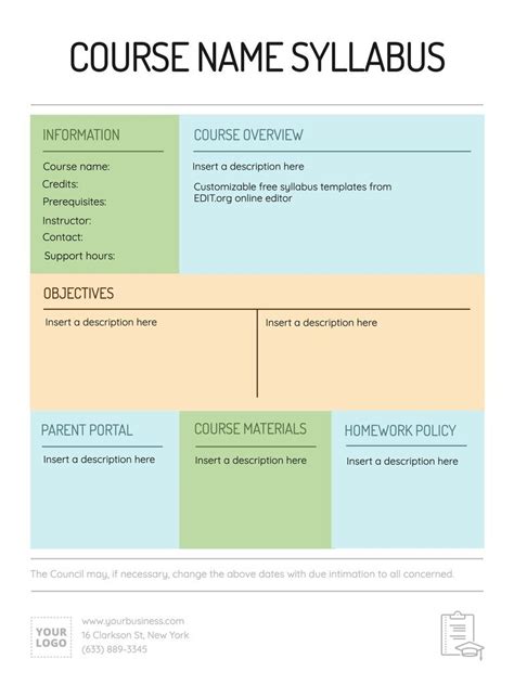 Syllabus template Syllabus template, Syllabus, Student presentation