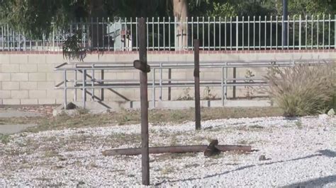 Sylmar church's crosses set on fire; hate crime suspected
