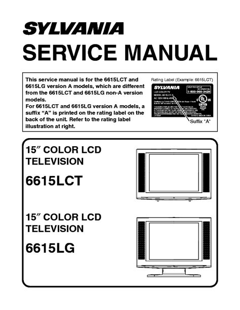Sylvania 6615lg lcd color television service manual. - Filmmaking in action your guide to the skills and craft.