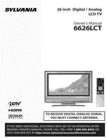 Sylvania 6626lct lcd color television service manual. - Manual de impresora hp psc 1210.