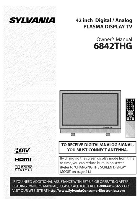 Sylvania 6842thg digital analog plasma display tv service manual. - Diversity in action a manual for diversity professionals in law.
