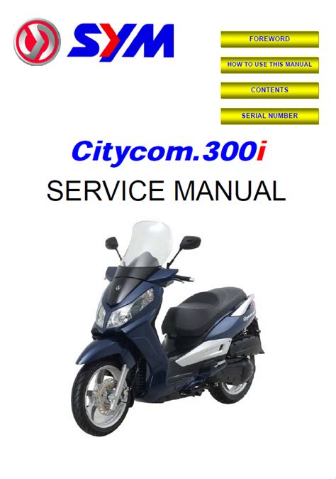 Sym citycom 300i scooter workshop repair manual download all models covered. - 1984 vf700c honda magna manual de servicio.