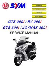 Sym gts 300i evo service manual. - Sea doo utopia 205 service manual.