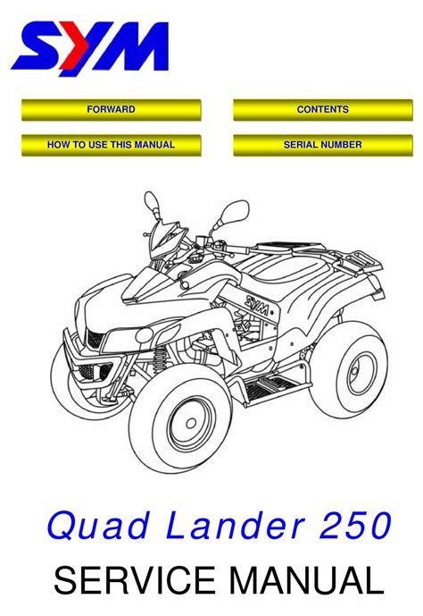 Sym quadlander 250 manual de servicio. - Suzuki gsxr1100 1996 1997 1998 factory service repair manual.