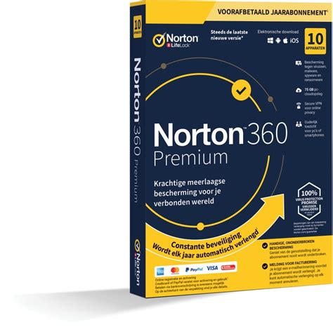 Symantec Norton 360 Premium 1 licence(s) 1 année(s) Allemand, Néerlandais, Français