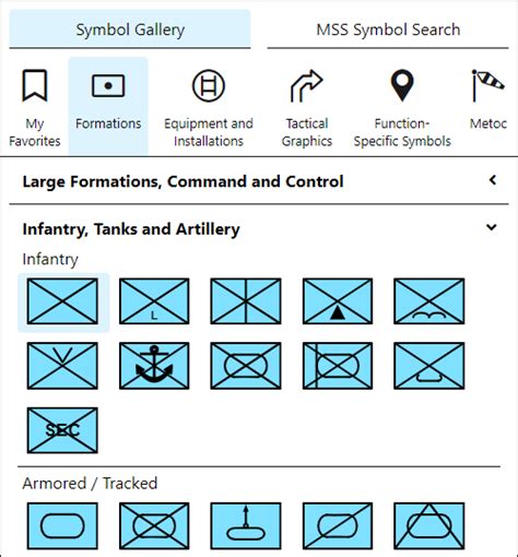 Symbol Gallery map.army Documentation
