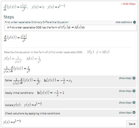 Differential Equation. This applet may be used as a so