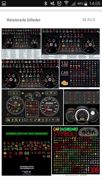 Symboler instrumentpanel
