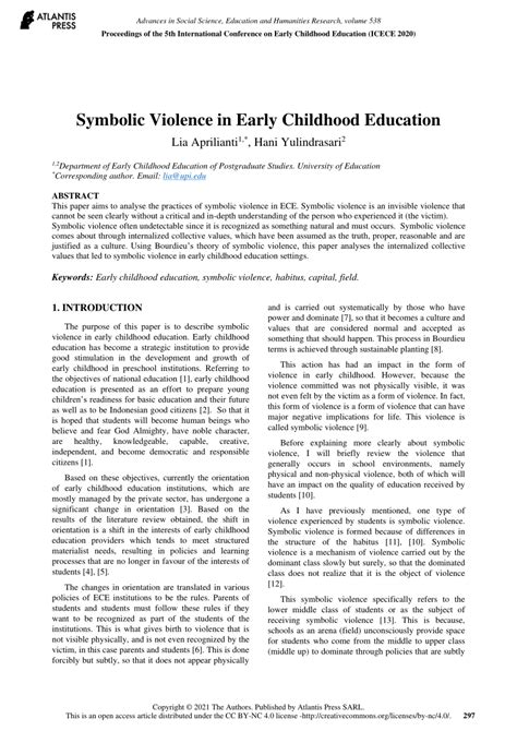 Symbolic Violence in Early Childhood Education