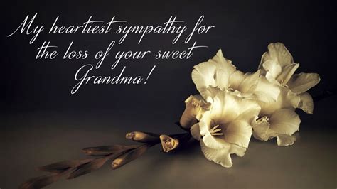 Sympathy message for loss of grandmother. Words cannot express how sorry I am for the loss of your grandmother; sending loving thoughts and condolences to you during this sad time. May their memory live ... 