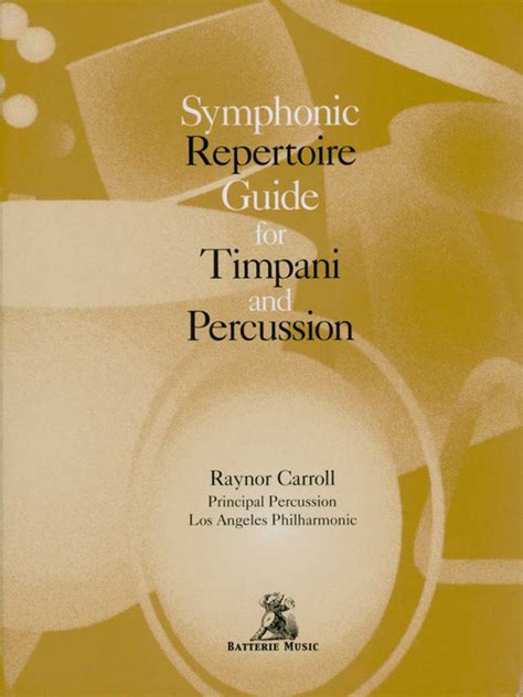 Symphonic repertoire guide for timpani and percussion. - Manuale di assistenza moto yamaha gratuito free yamaha motorcycle service manual.