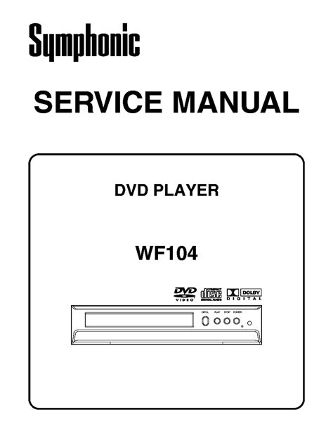 Symphonic wf104 dvd player service manual. - Oeuvre du graveur arnold van westerhout (1651-1725).