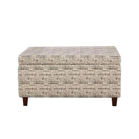 Symphony Patterned Deep Storage Ottoman Bench