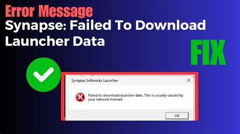 Synapse x failed to download launcher data. Synapse won't launch (FOLLOWUP) It finally launched once, but it doesn't launch anymore, and looking in task manager reveals that it immediately gets suspended after launching. Any ideas? 