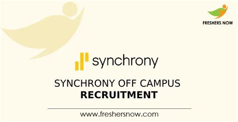 Synchrony Off campus Drive 2024 - Fresher Openings