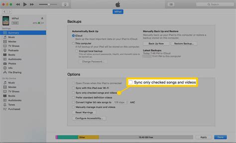 Syncing Part of Your iTunes Library