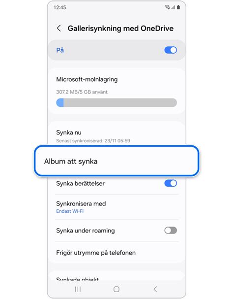 Synkronisera e-post samsung