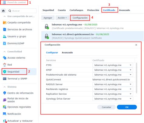 Synology letsencrypt wildcard.  Pour faciliter la compr&eacute;hension, le texte li...