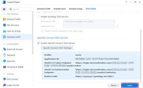 Synology openid azure