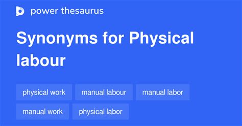Synonym For Physical Labour