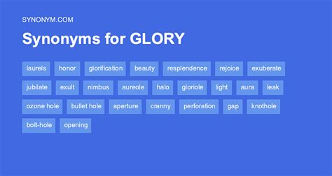 Synonym for glory. Things To Know About Synonym for glory. 