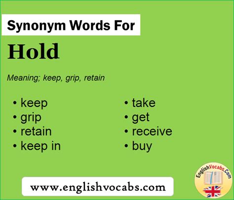 Synonym for held. Things To Know About Synonym for held. 