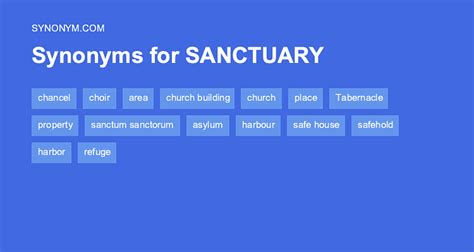 Synonym sanctuary. Things To Know About Synonym sanctuary. 