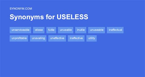Synonym useless. no point. no use whatsoever. quite pointless. adj. worse than useless. adj. about as useful as a chocolate teapot. adj. absolutely trivial. 