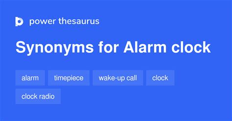 Synonyms Of Alarm Clock