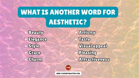 Synonyms for Aesthetic