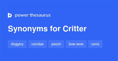 Synonyms for Critters