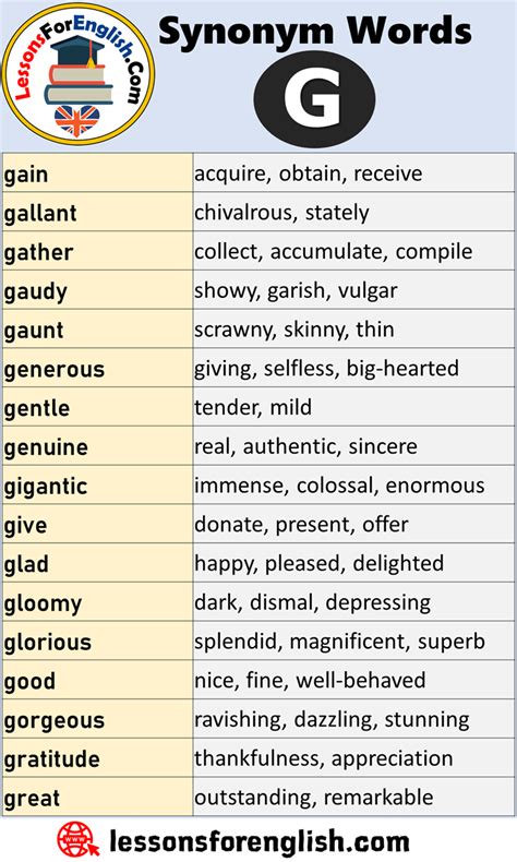 Synonyms for Kind starting with letter G - thesaurus.plus