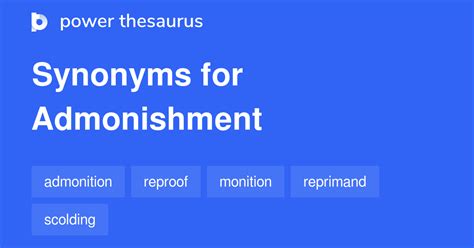 Synonyms for admonishment admonishment synonyms