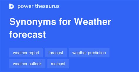 Synonyms of 5-day forecast Thesaurus.com