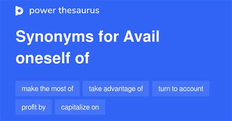 Synonyms of avail oneself of Thesaurus.com