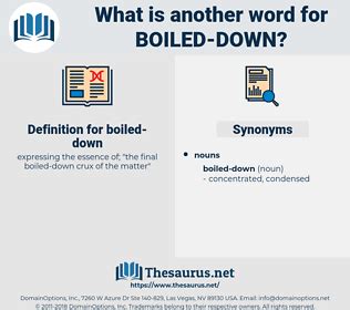 Synonyms of boiled down Thesaurus.com