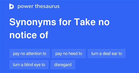 Synonyms of take no notice Thesaurus.com