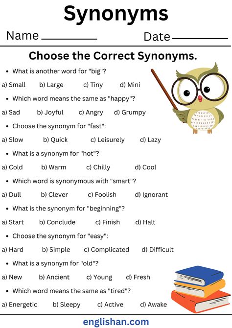 Synonyms worksheet.  Choose from different levels of difficulty and activiti...