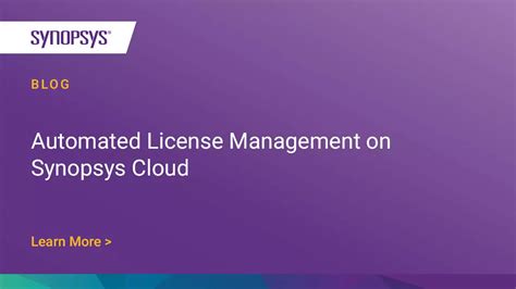 Synopsys license types.  Download and setup instructions for Synopsys Common Licen...