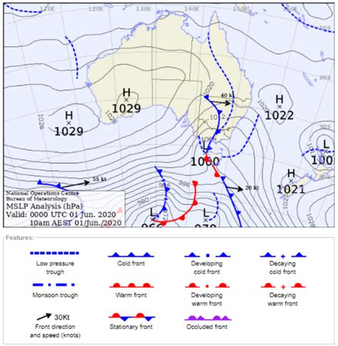 Synoptic chart example.  It is constructed Isobars are a component of synoptic weather ...