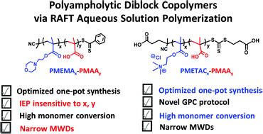 Synthesis of polyampholytic diblock copolymers