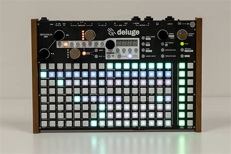 Synthstrom deluge. A new stand-alone portable synthesizer, sequencer and sampler with 128 RGB pads, internal synth engine, SD card samples and more. Read the features, pricing and availability of the Synthstrom … 