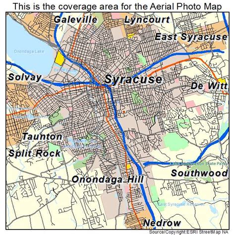 Syracuse, New York map with satellite view - World Clock