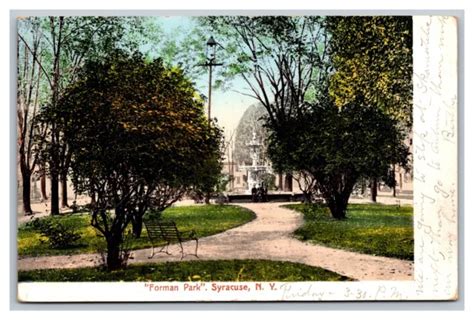 Syracuse NY Forman Park USA Vintage U/B Postcard US014