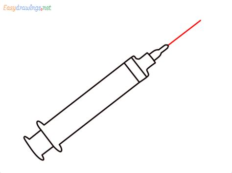 Syringe drawing How to draw a Injection Syringe step by step for