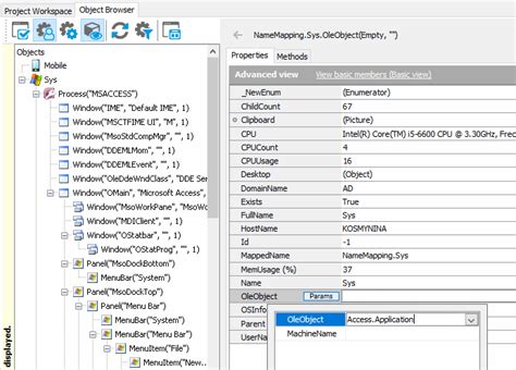 Sys.OleObject Property TestComplete Documentation