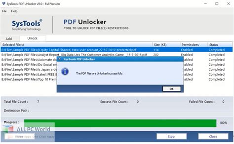 SysTools PDF Unlocker 