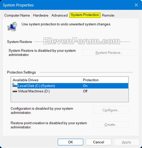 System Restore disabled and I cannot enable it