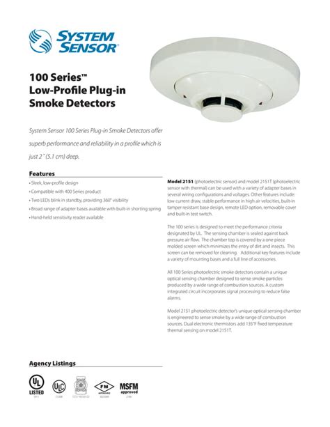 System Sensor D4120 Data Sheet