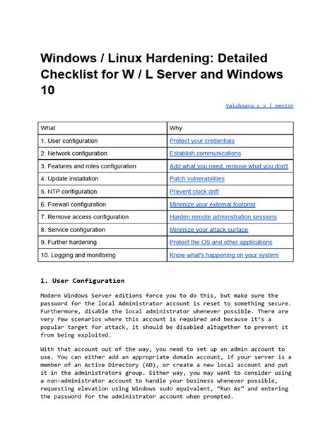 System hardening checklist windows 10.  Windows Firewall with Advanced Securit...